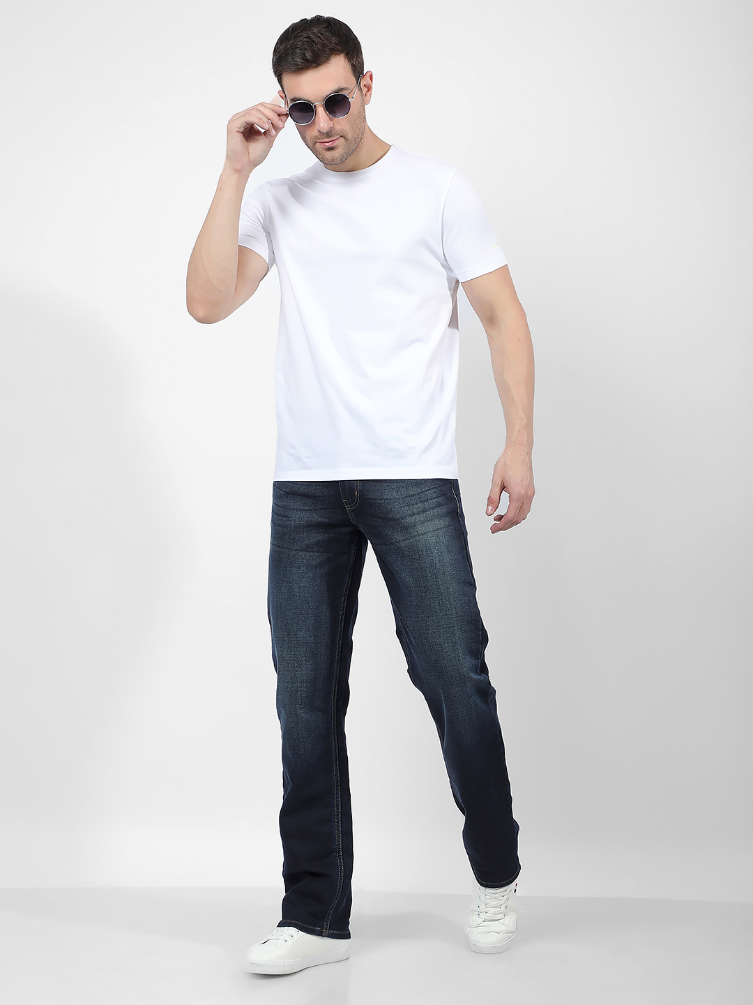 Numero Uno Men Faded Dark Blue Jeans